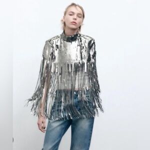 Zara Sequin Cape